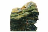 Free-Standing, Gary Green Jasper (Larsonite) Bog Wood - Oregon #334827-1
